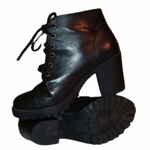 London Rebel boots size 4 with 3 " Chunky heels